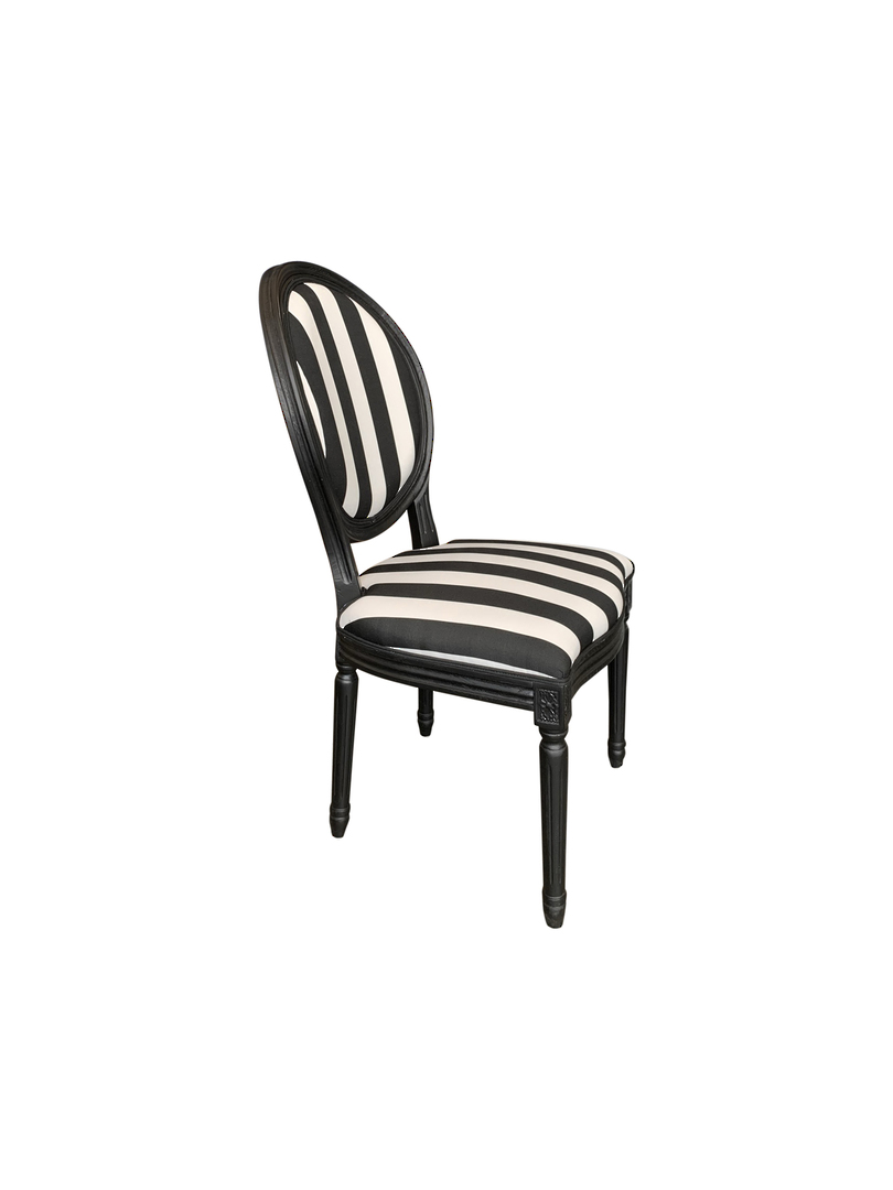 STRIPED DESIGN BALLOON BACK CHAIR image 1
